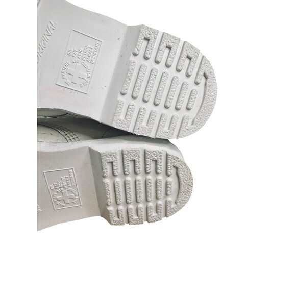 Dr. Martens White 1460 Lace-Up Leather Combat Boots Women's 10 Men's 8 - Picture 13 of 16